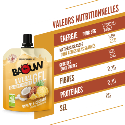 Gels énergétiques Ananas - Noix de Coco