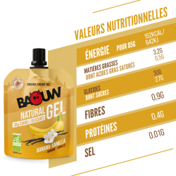 Gels énergétiques Banane - Vanille
