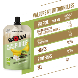 Compotes énergétiques Banane - Kiwi - Vanille