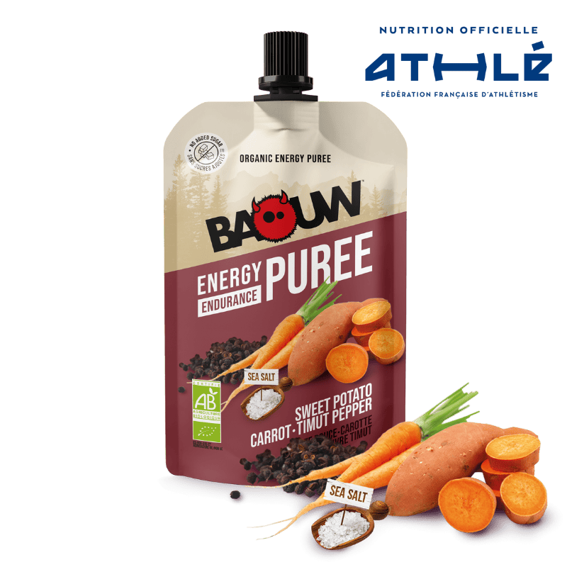 Compotes énergétiques Patate douce - Carotte - Poivre Timut