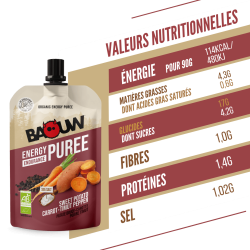 Compotes énergétiques Patate douce - Carotte - Poivre Timut