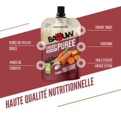 Compotes énergétiques Patate douce - Carotte - Poivre Timut