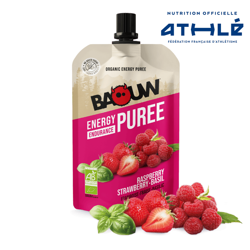 Compotes énergétiques Framboise - Fraise - Basilic