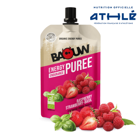 Compotes énergétiques Framboise - Fraise - Basilic
