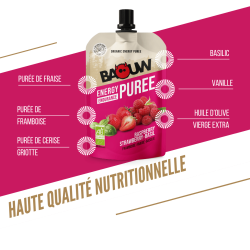 Compotes énergétiques Framboise - Fraise - Basilic