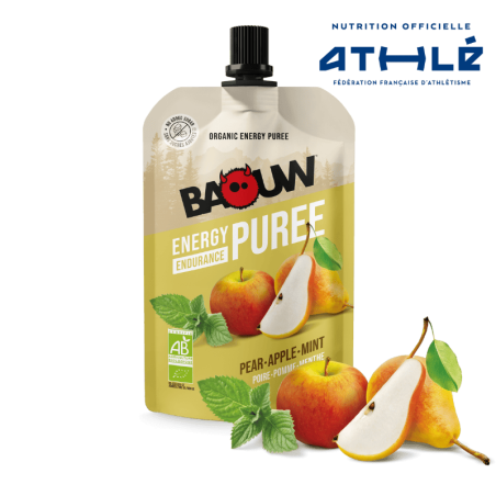 Compotes énergétiques Poire - Pomme - Menthe