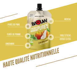 Compotes énergétiques Poire - Pomme - Menthe